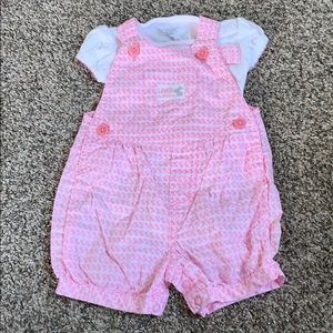 Baby girl overalls outfit